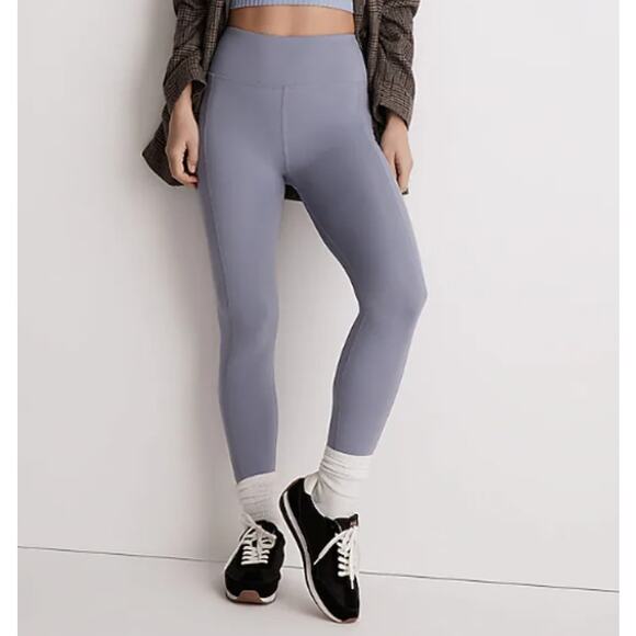 MADEWELL Womens Athletic Leggings Medium Purple High-Rise 25" Inseam ND876 NWT - Picture 1 of 10